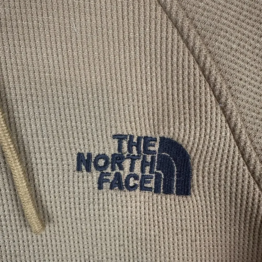 THE NORTH FACE TNF SHERPA LINED FULL ZIP MENS HOODIE SIZE M WAFFLE KNIT THERMAL